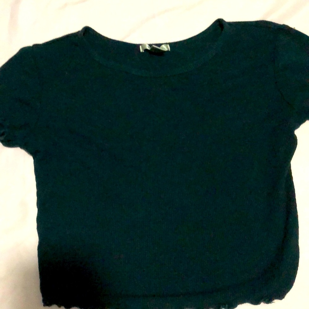 Emerald green crop top